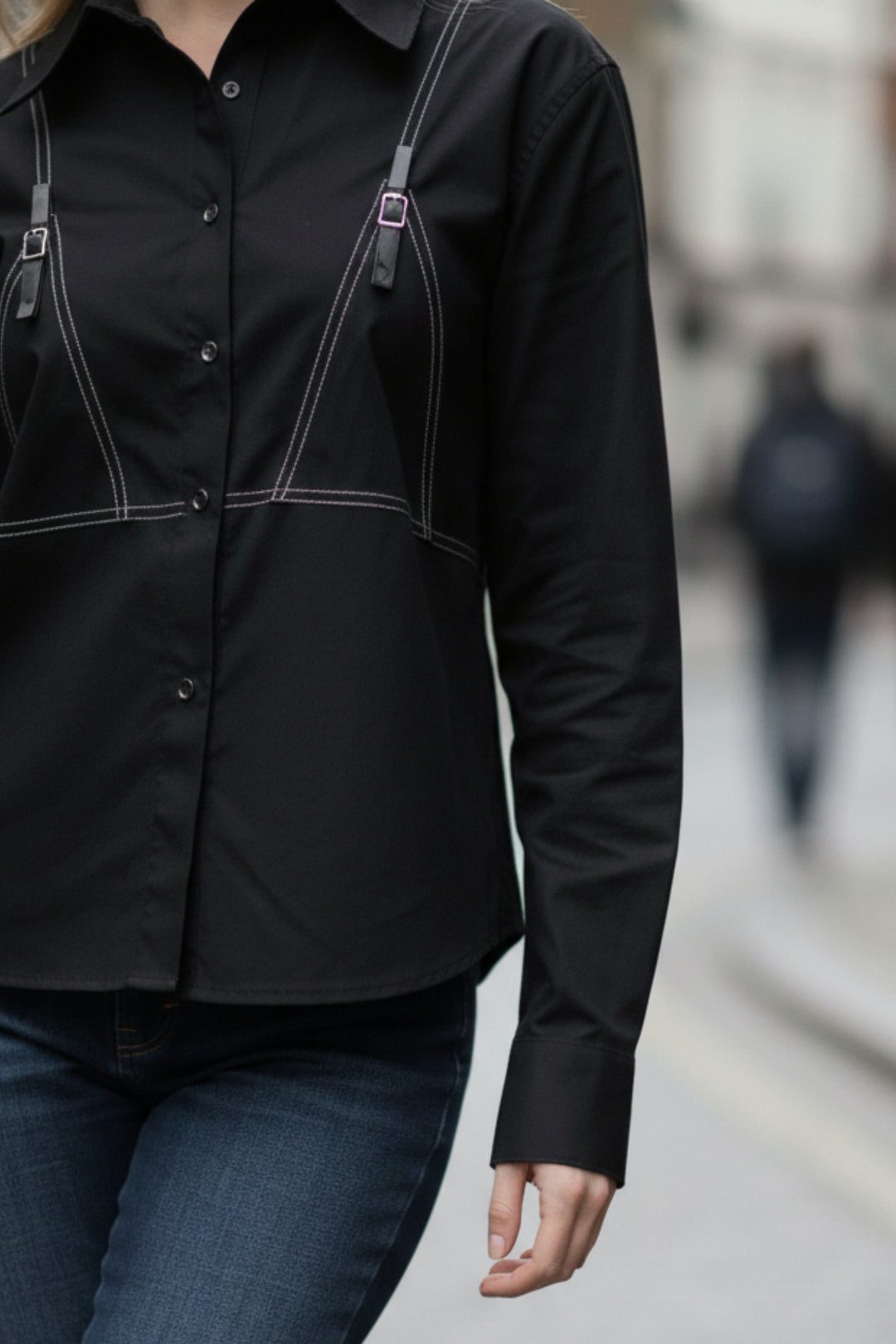 Bralette Pattern Black Shirt