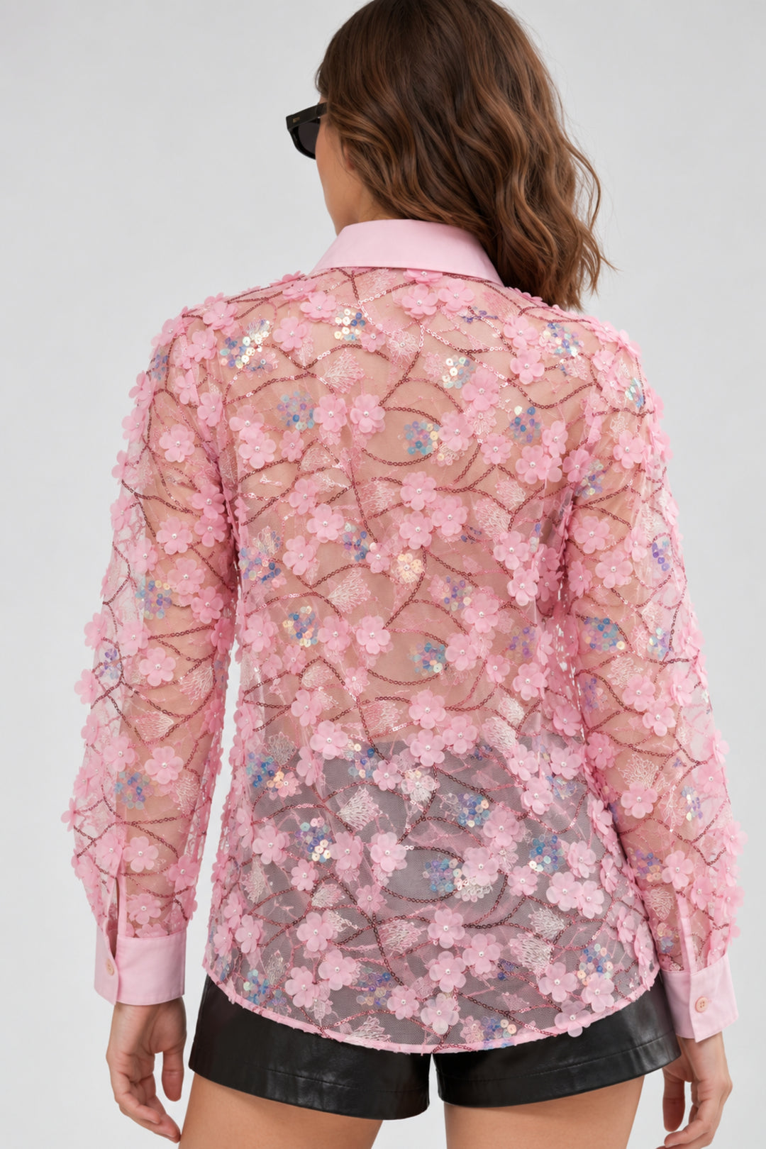 Blush Botanica Sheer Shirt
