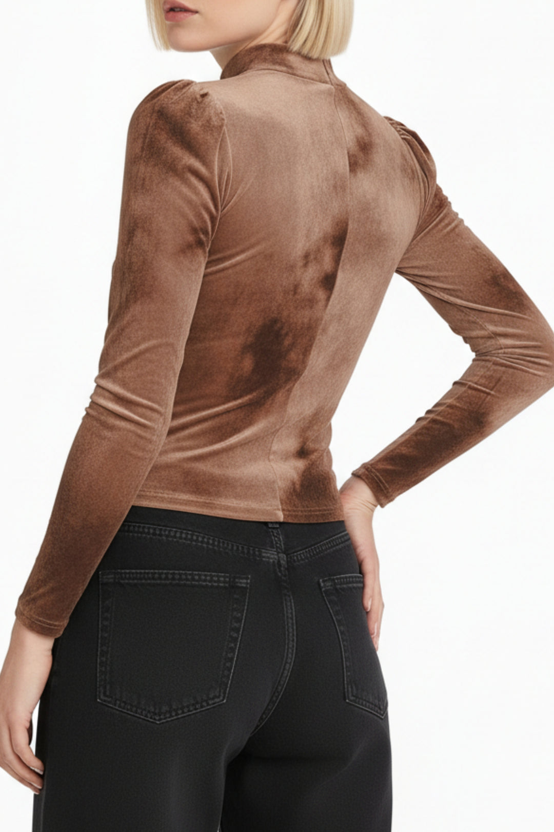 Brown Swirl Skin-Fit Top