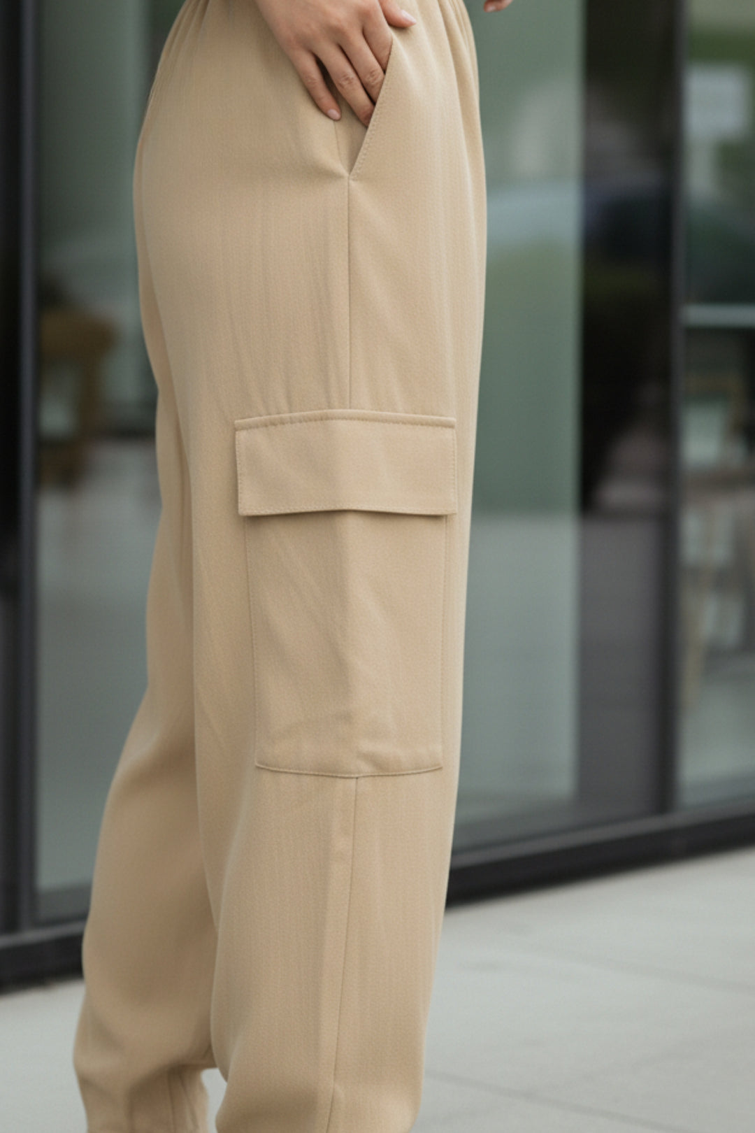 Creamy Yellow Balloon Cargo Pants