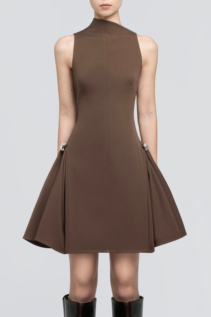 Diana Brown Draped Dress