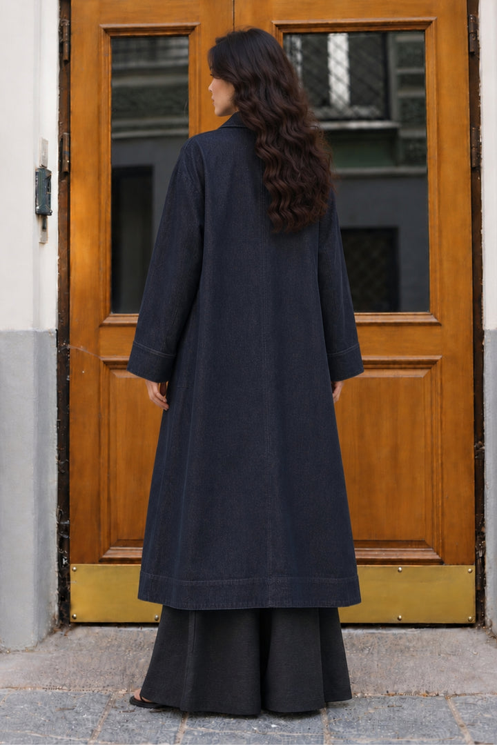 Ink & Ash Black Trench Coat