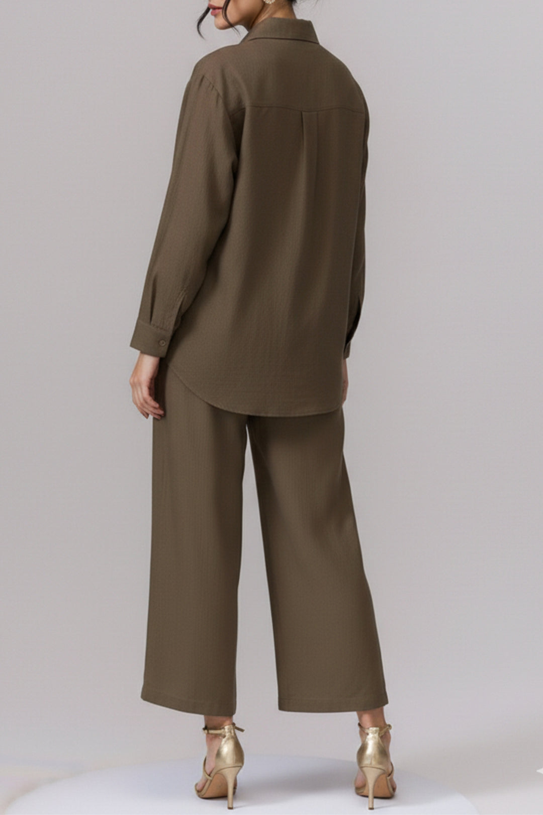 Earthy 3D Cord Embroidery Co-ord set