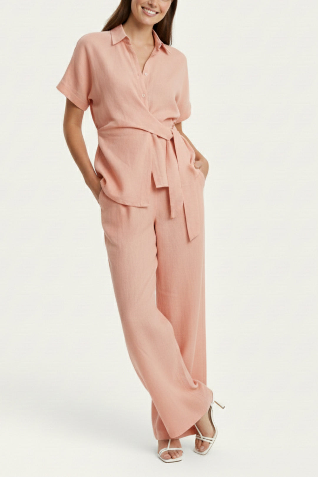 Soft Peach Knot Co-ord Set