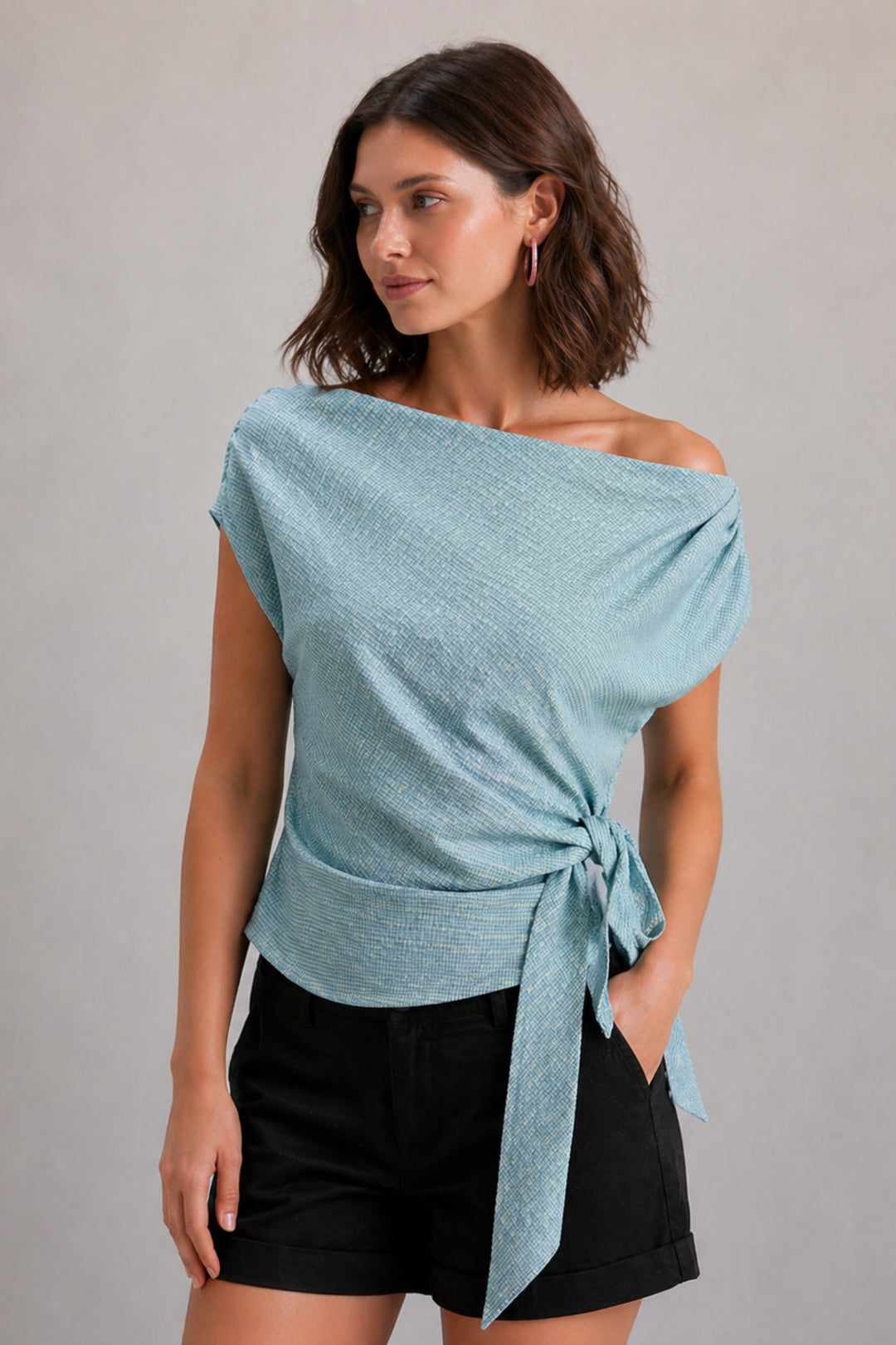 Aqua Blue top for women