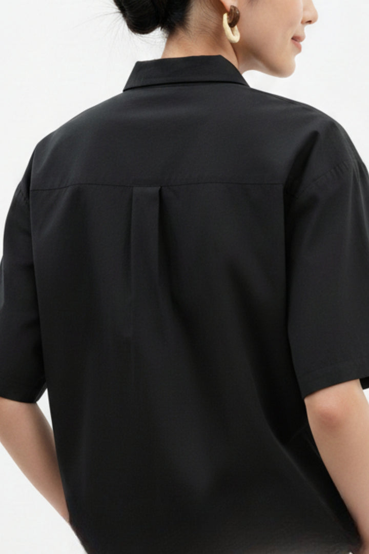 Black Gray Thread Work Shirt