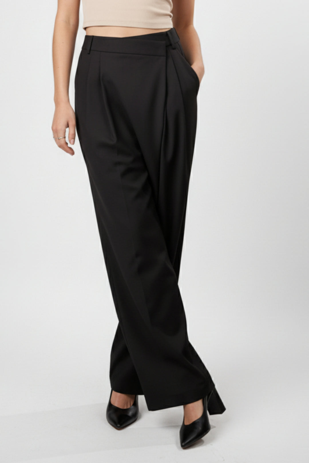 Galactic Black Asymmetrical Pants