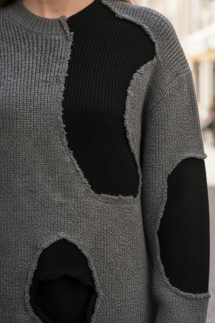 Ash Black Patch Sweater