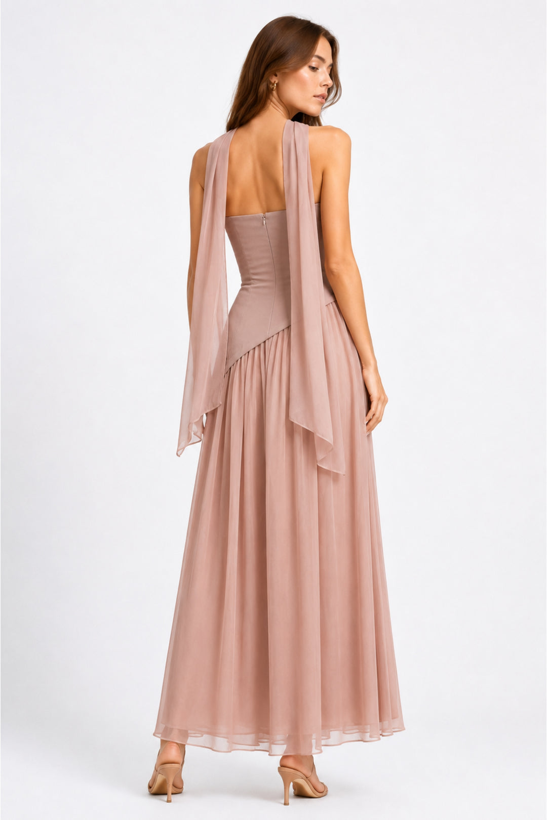 Pink Aura Strapless Dress