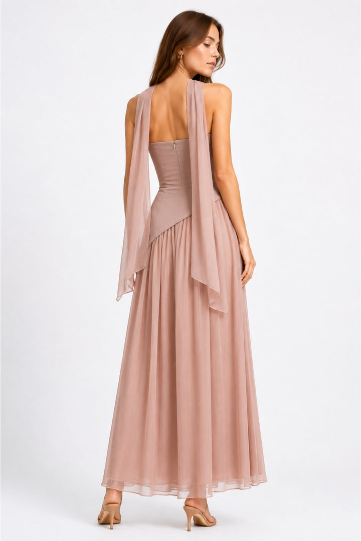 Pink Aura Strapless Dress