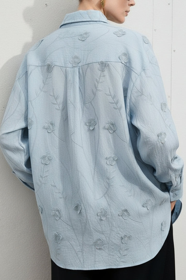 Fairy Blue Embroidered Shirt