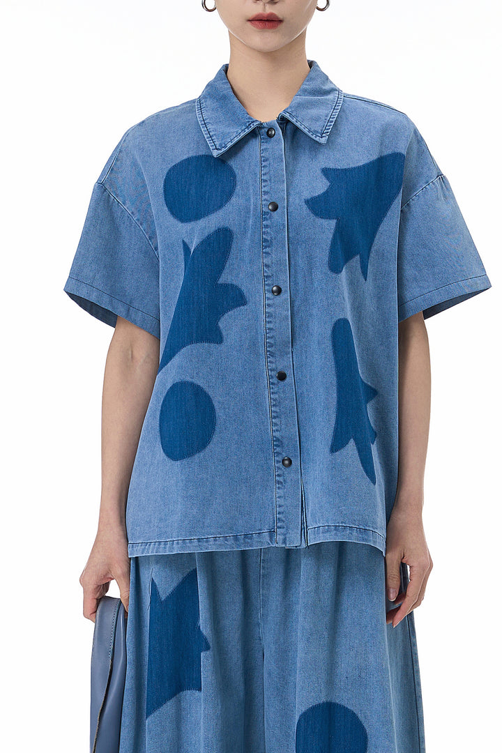Blue Canvas Denim Shirt