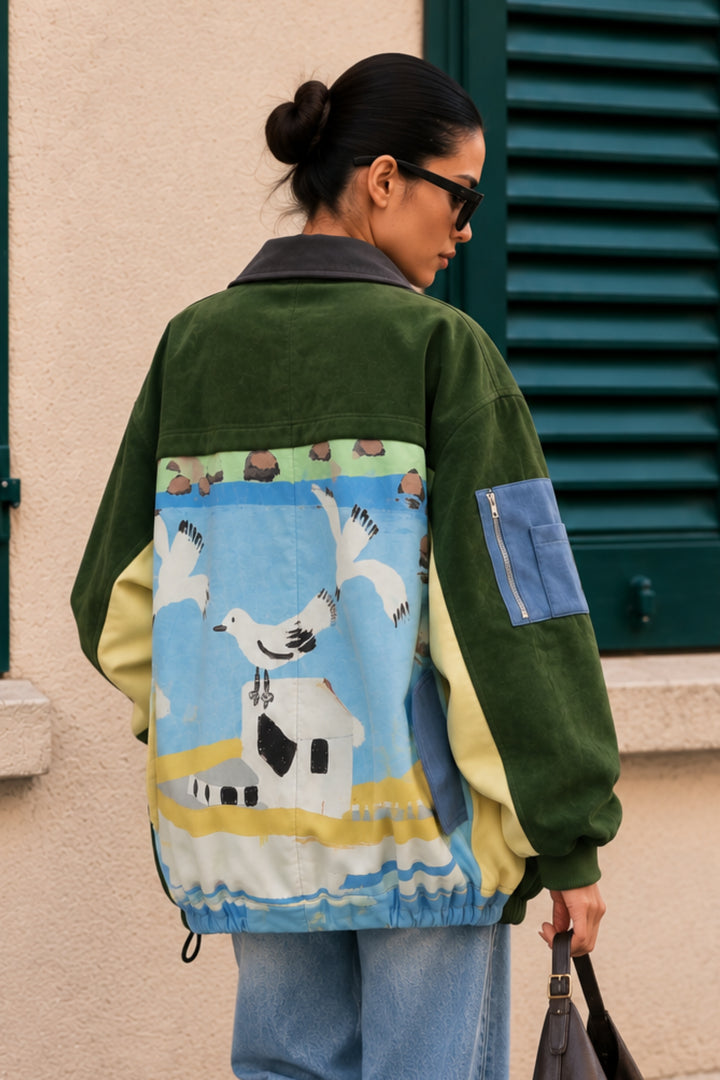 Seaside Harmony Printed Shacket