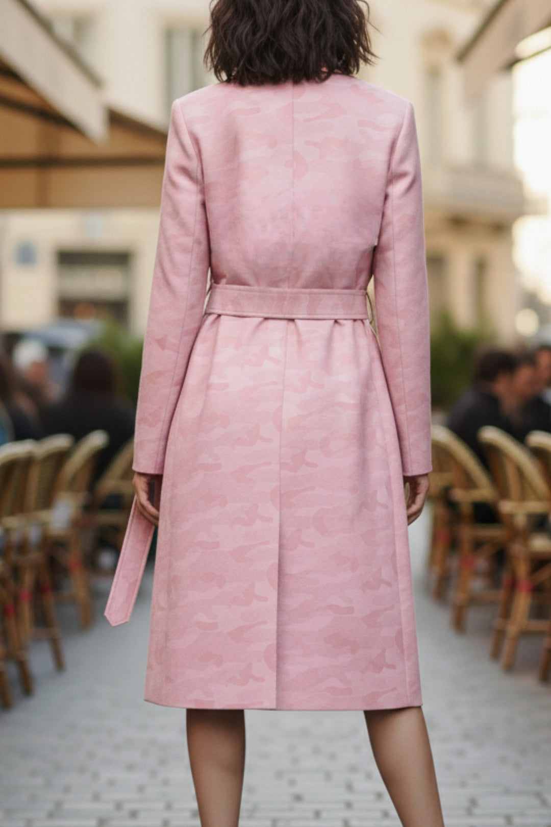 Sakura Camo Trench Coat