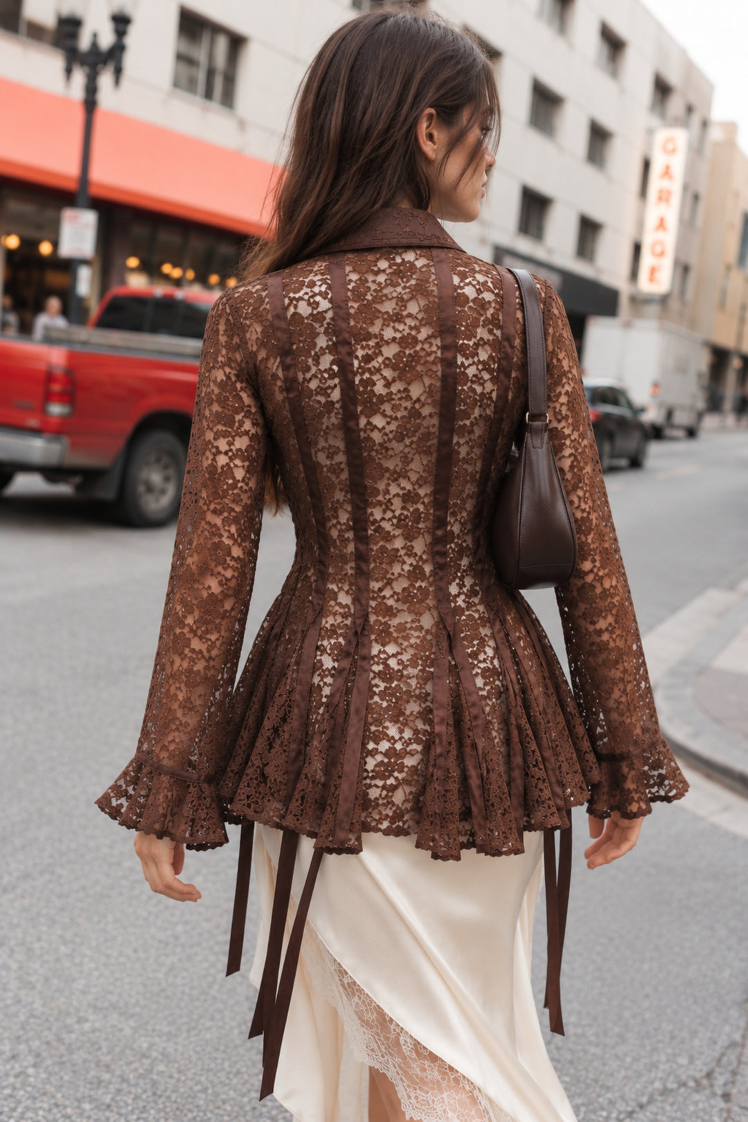 Mocha Belle Lace Shirt