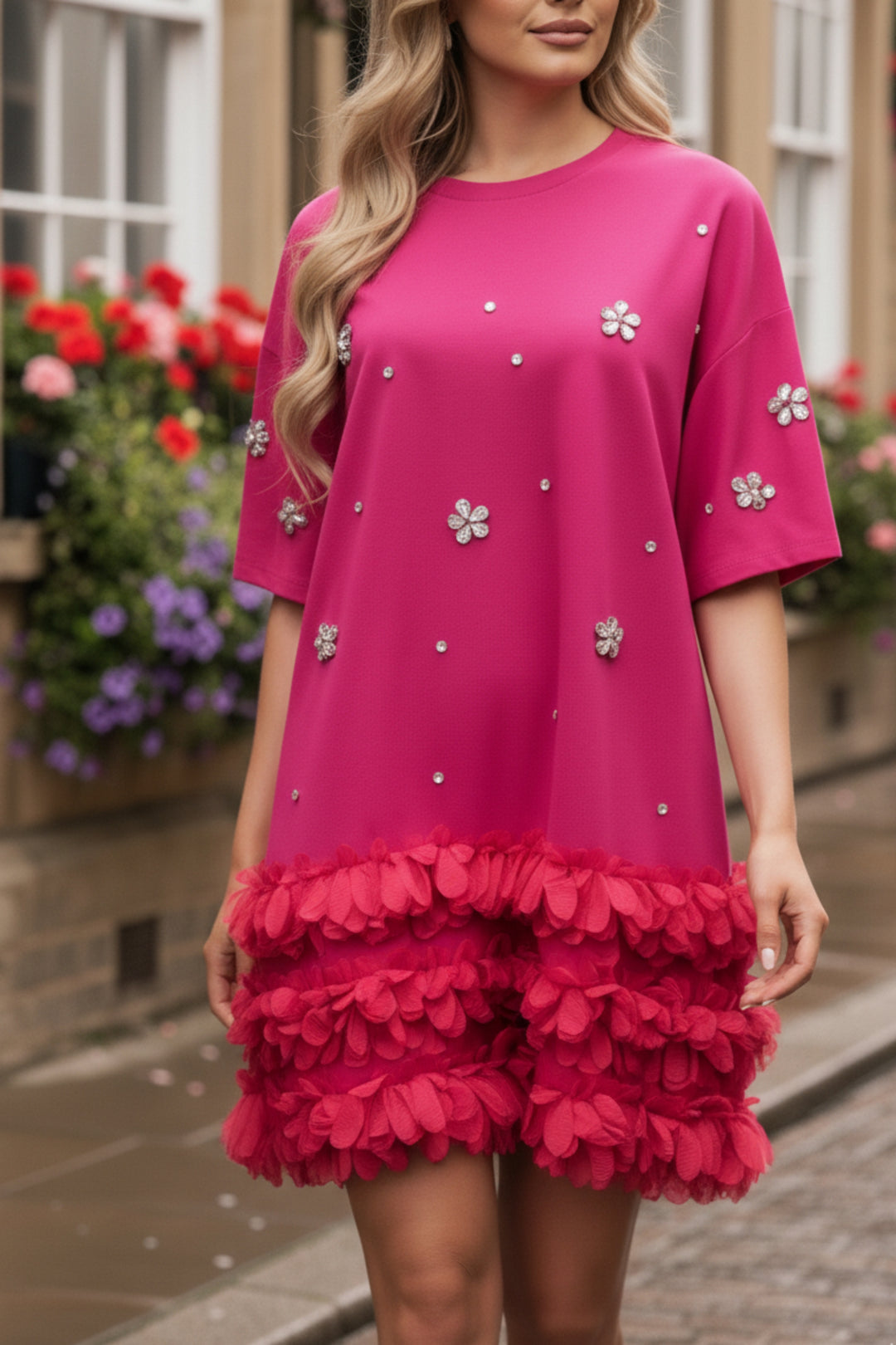 Petal Pink Rhinestone T-shirt