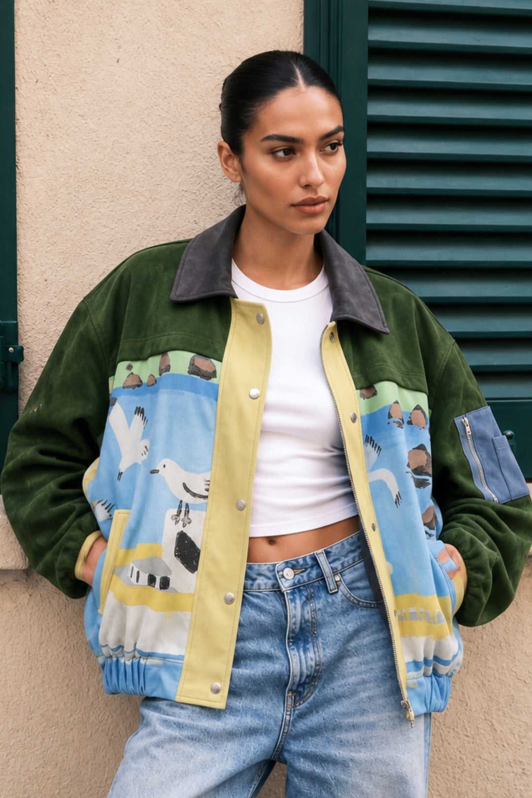 Seaside Harmony Printed Shacket