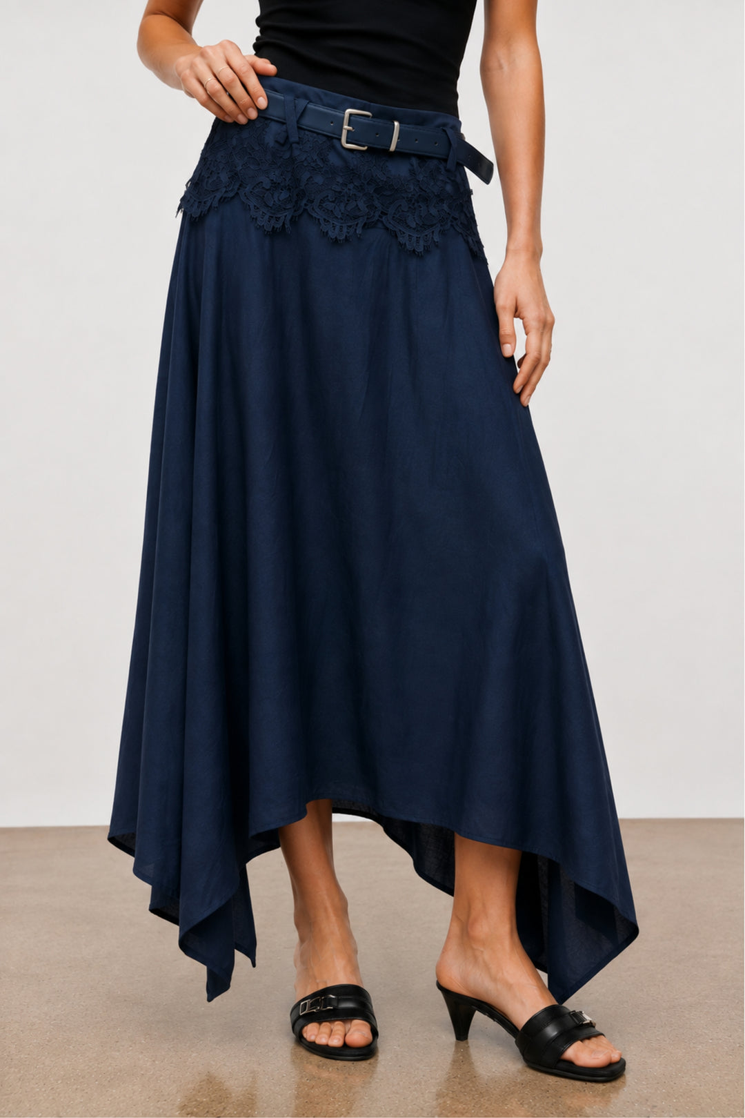 Navy blue skirt for women