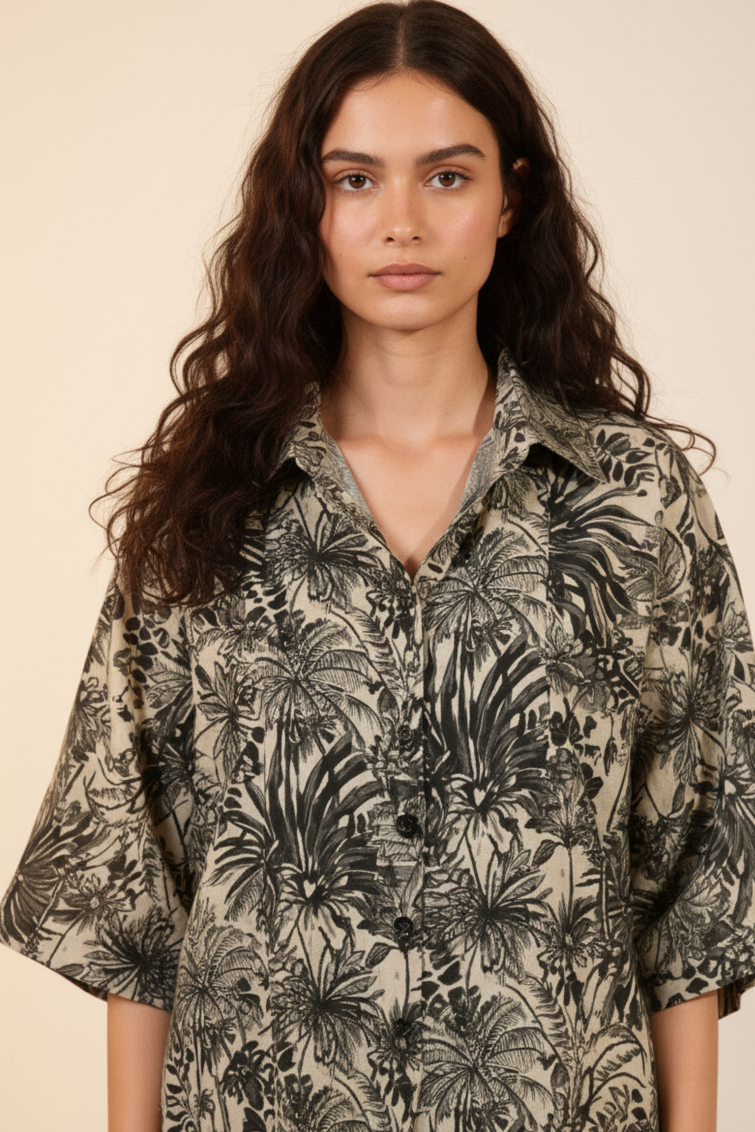 Tropical Blossom Linen Coord Set