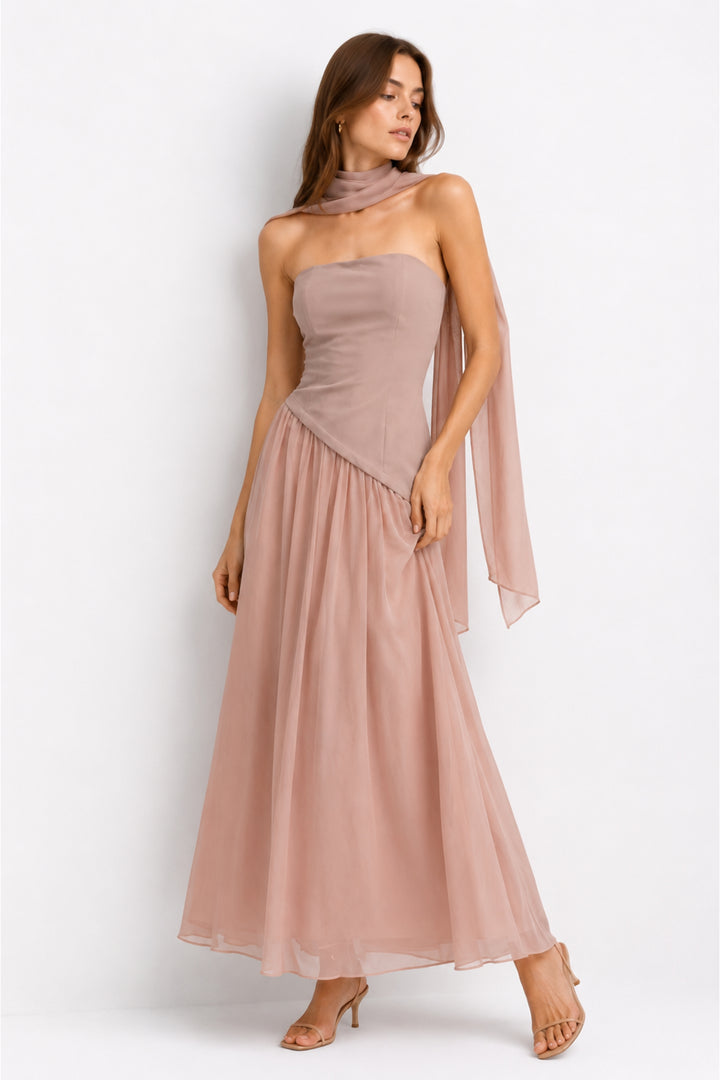 Pink Aura Strapless Dress