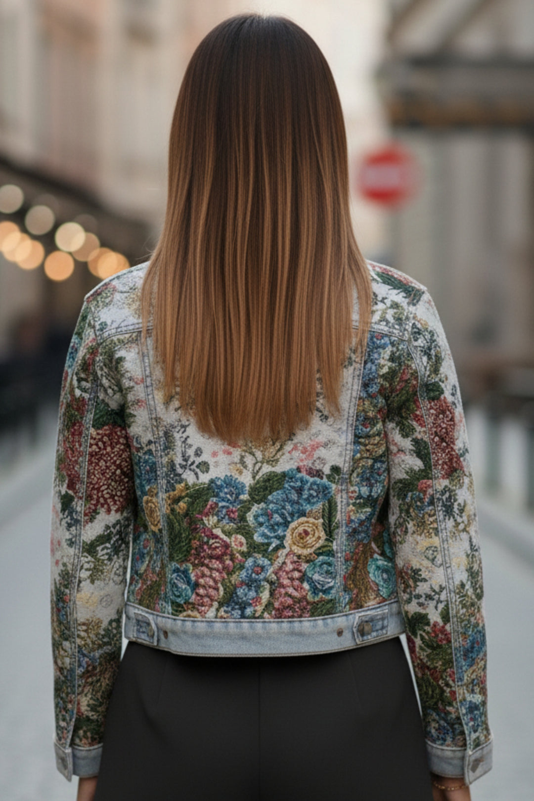 Floral Woven Breeze Denim Jacket