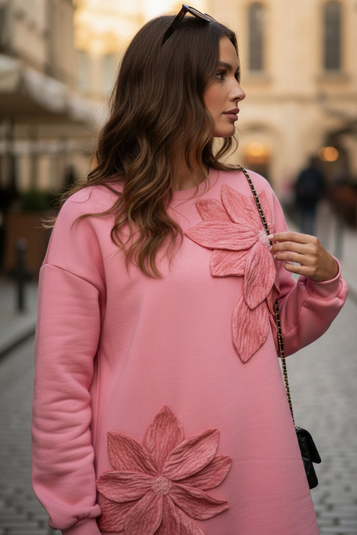 Blush Bloom Oversized Sweatshirt