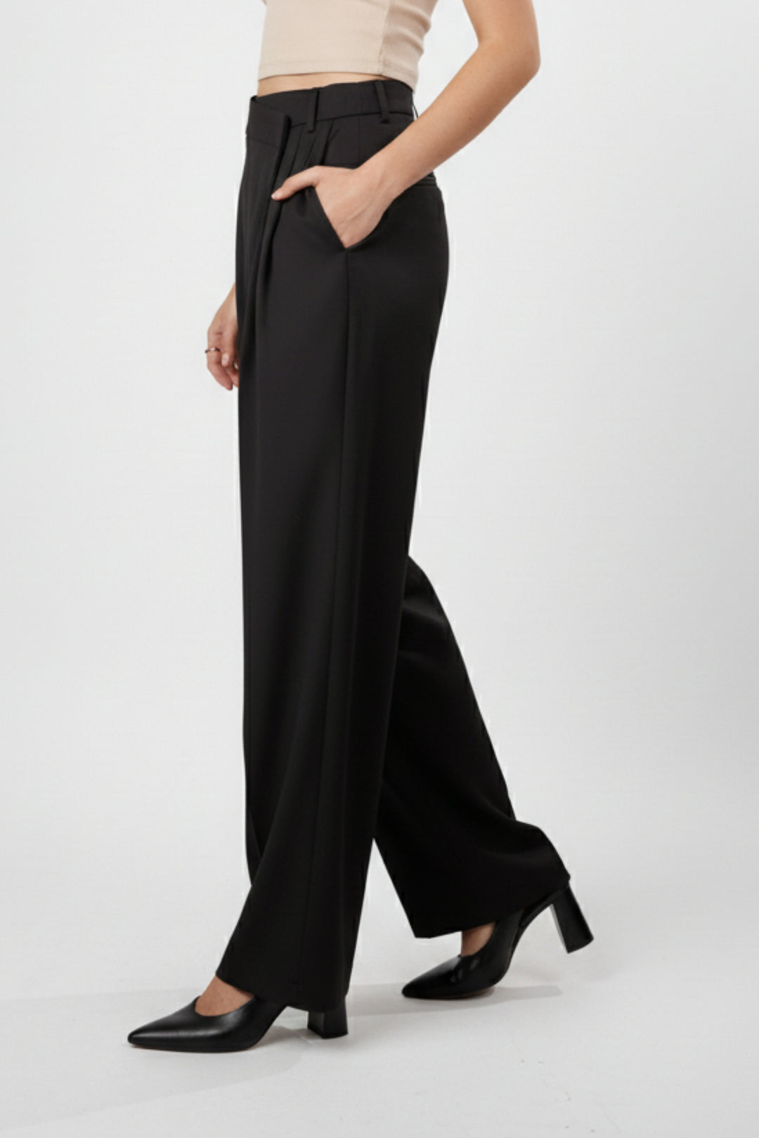 Galactic Black Asymmetrical Pants