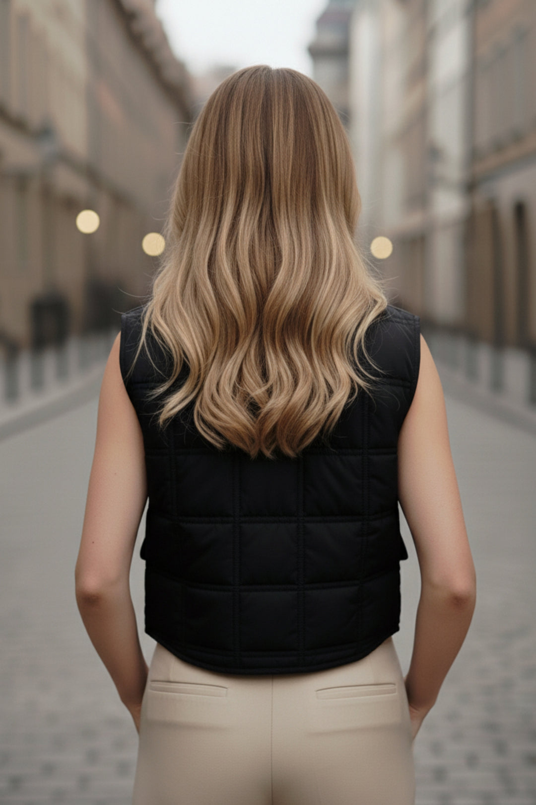 Ink Black Quilted Vest