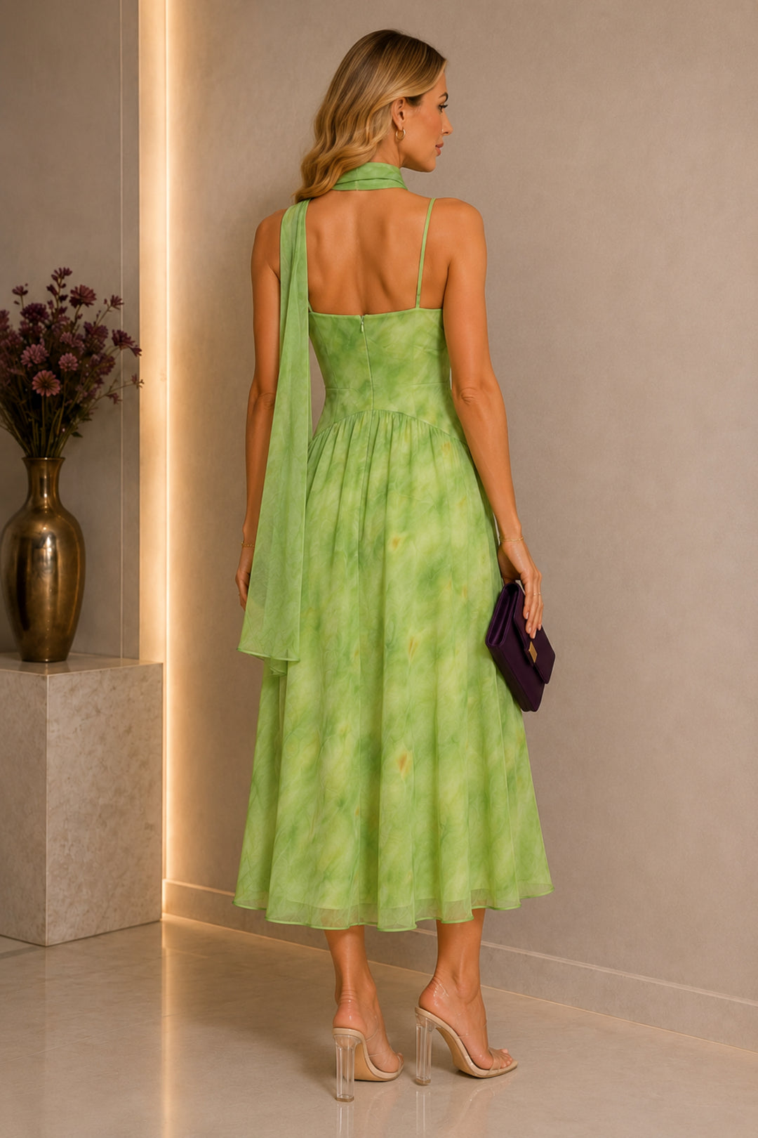 Willow Mist Scarf Dress