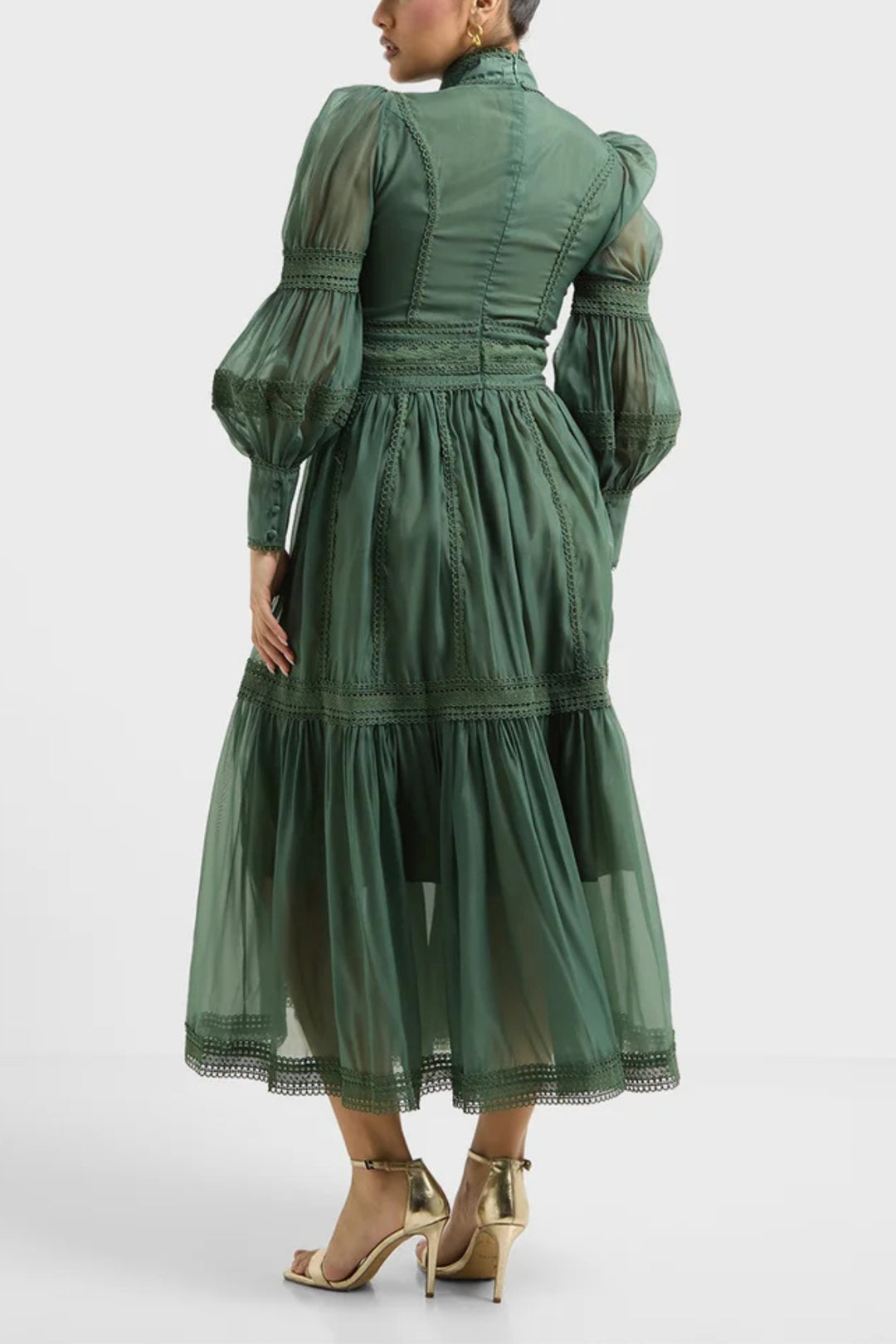 Wimbledon Green Cutwork Dress