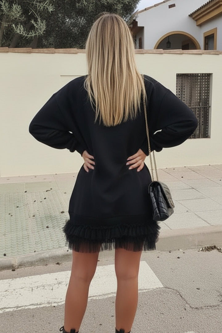 Petal Wave Oversized Sweatshirt