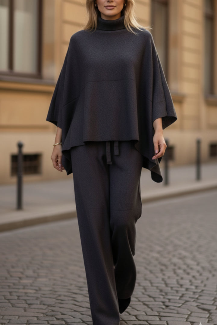 Grey Turtleneck Kaftan  Co-ord Set