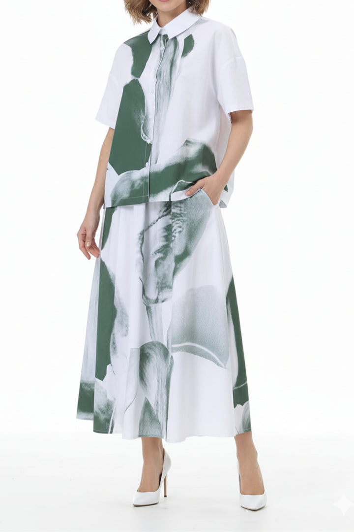 Marble Print Cotton Coord Set