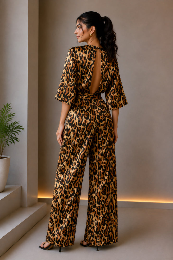 The Eve Jumpsuit In Leopard Print