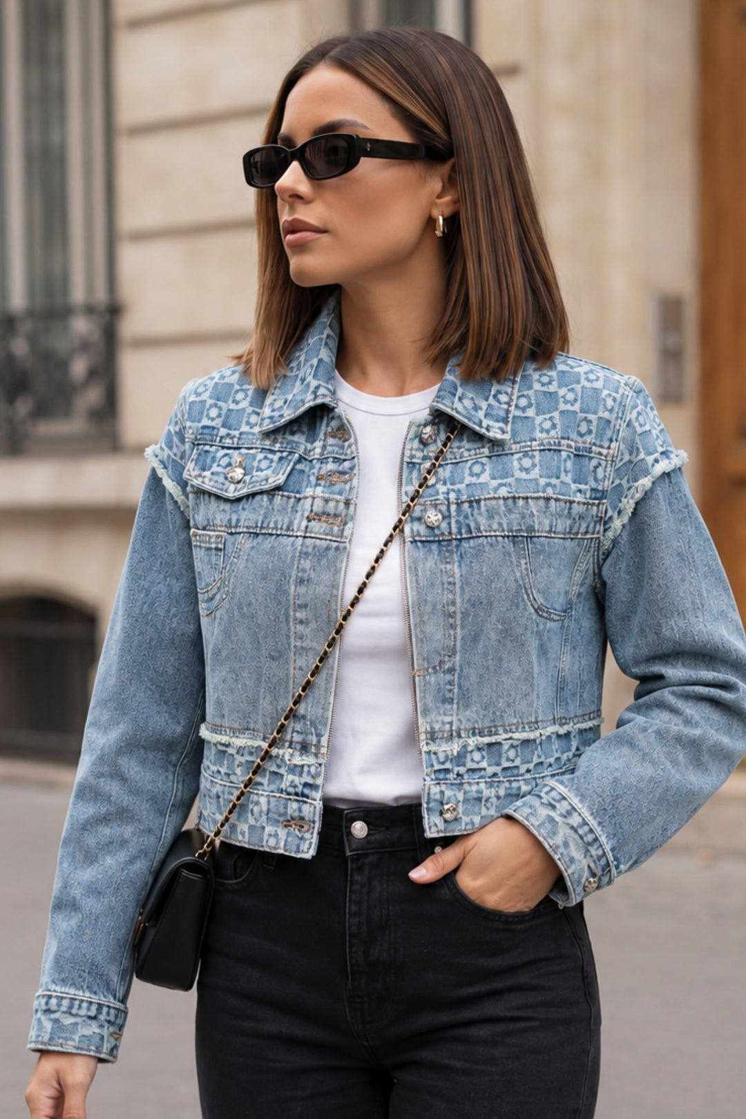 Trendy denim jacket women
