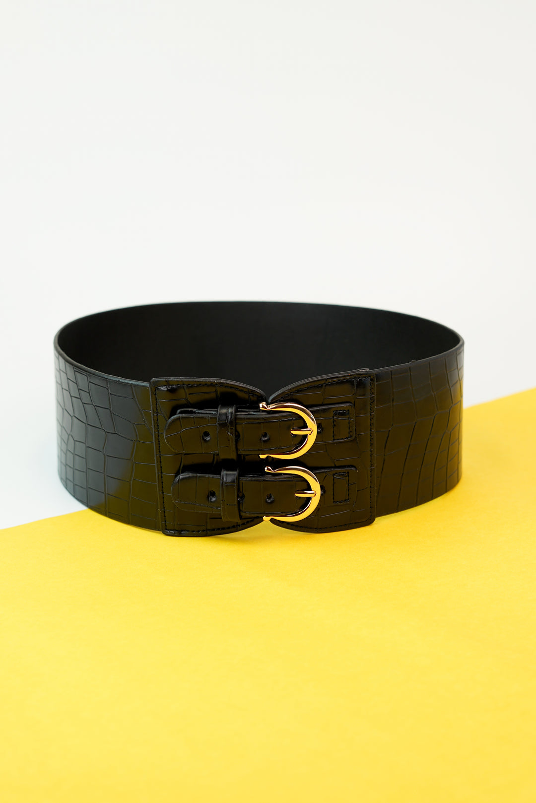 Vintage inspired Cameo Double Buckle Waist Belt