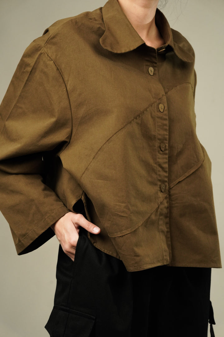 Mysterious Olive Oversized Shirt