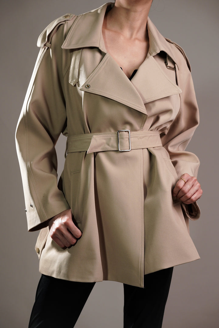 Desert Whisper Short Trench Coat