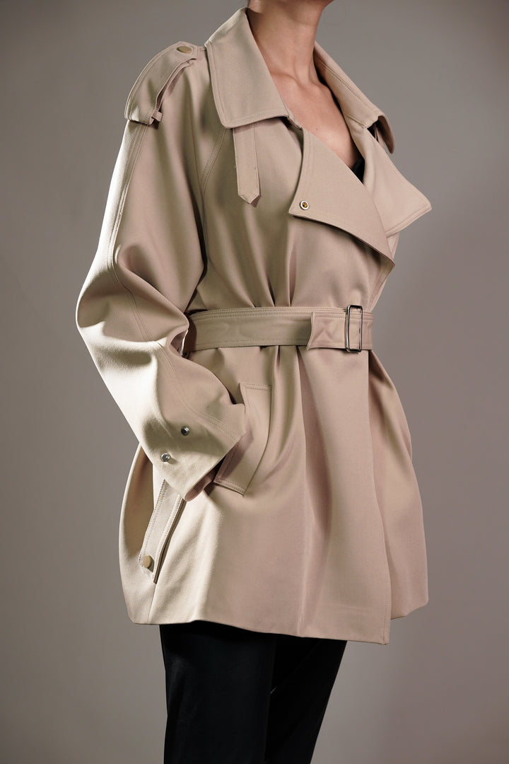 Desert Whisper Short Trench Coat