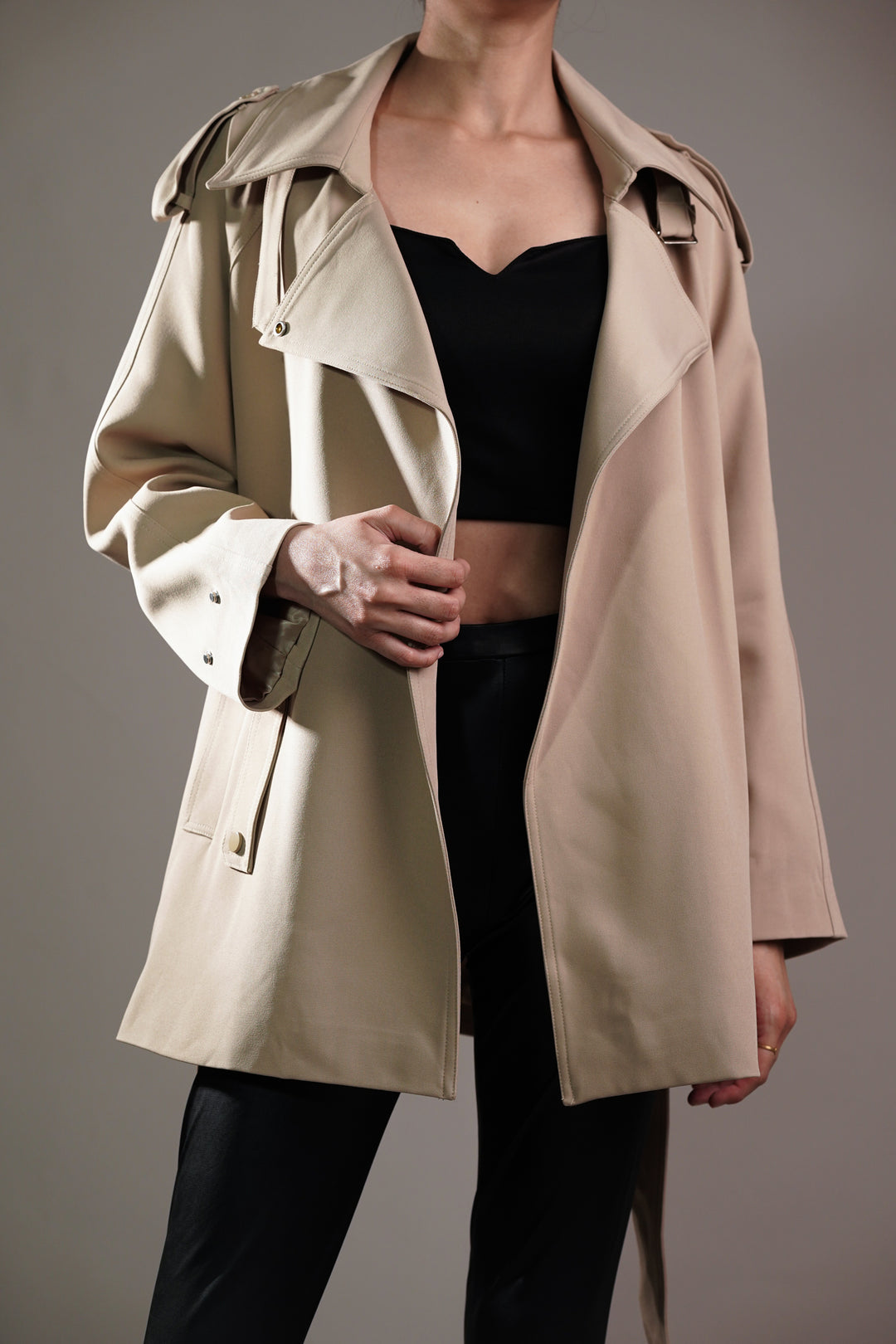 Desert Whisper Short Trench Coat