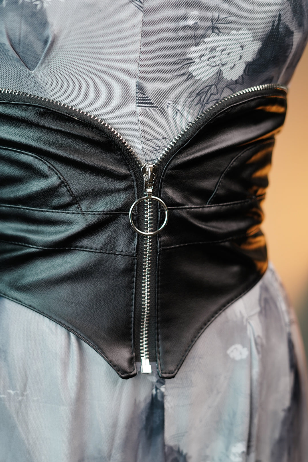 Luxuriously Tailored Bella Corset Belt with Statement Making Zipper