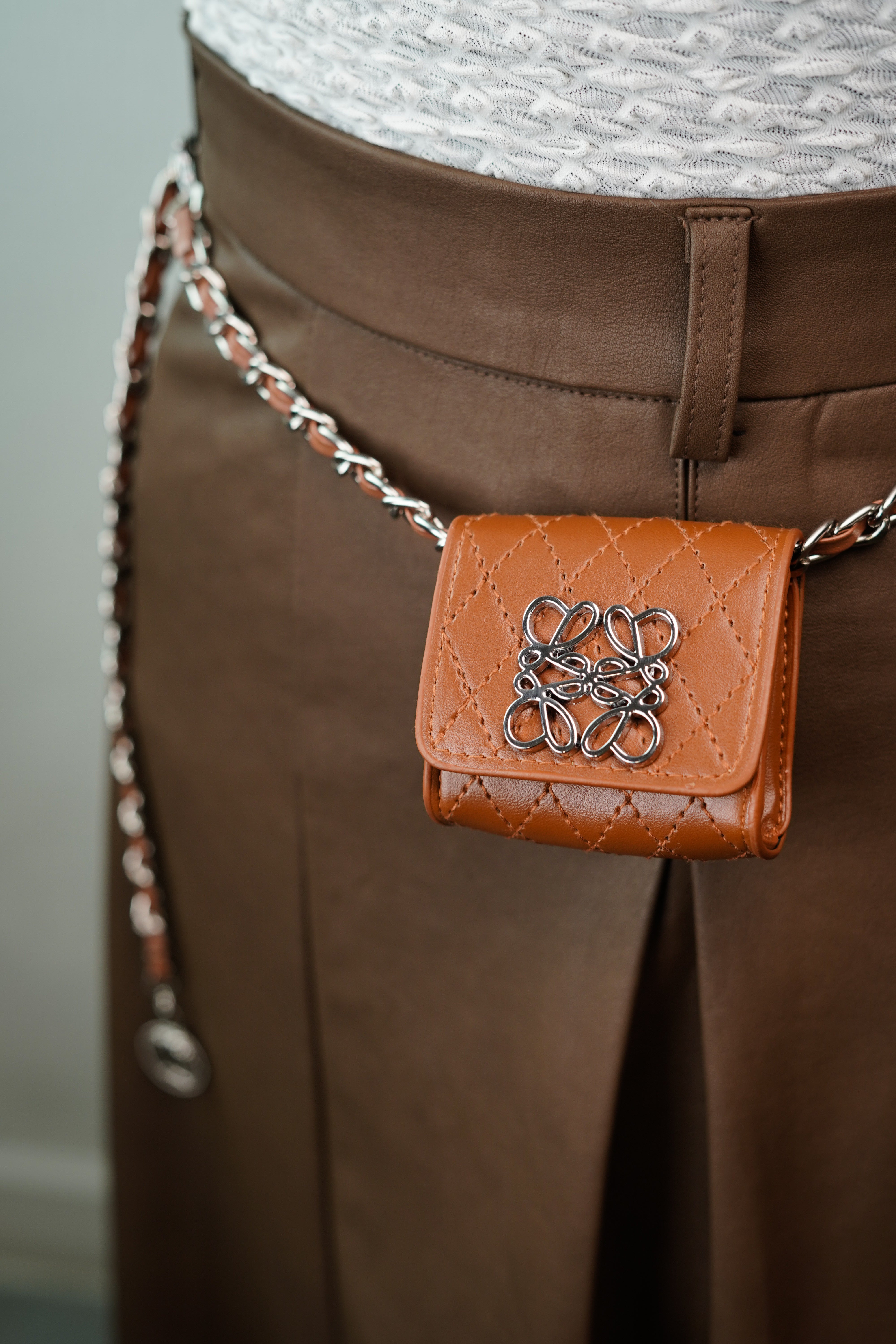 Chain belt purse fashion