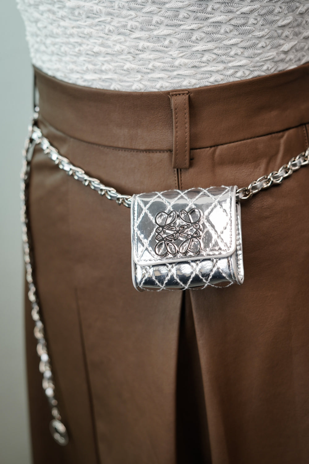 Stylish Women's Accessory Mini Bag on Chain Belt