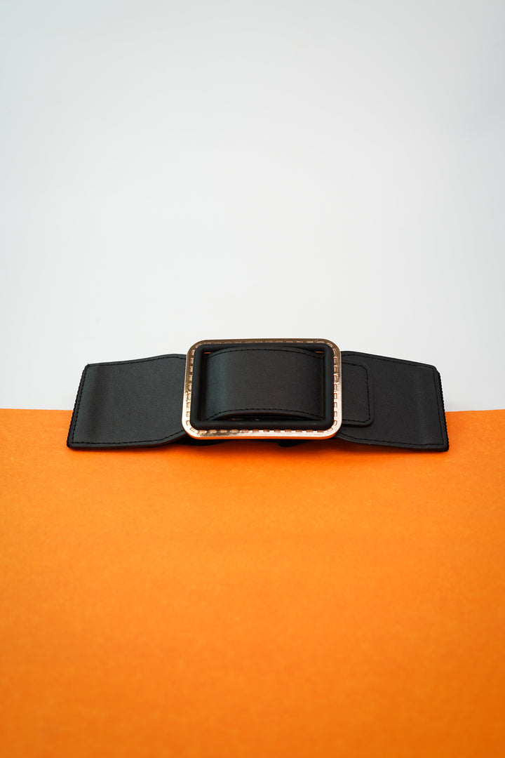 Chic Belt with Frame Buckle  A Statement of Modern Elegance