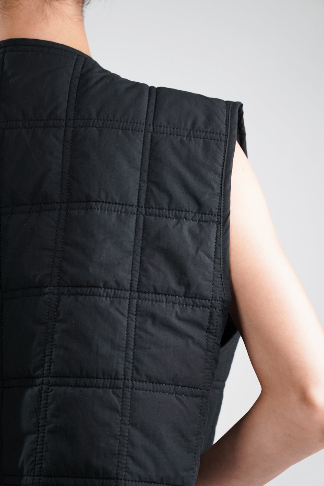 Ink Black Quilted Vest