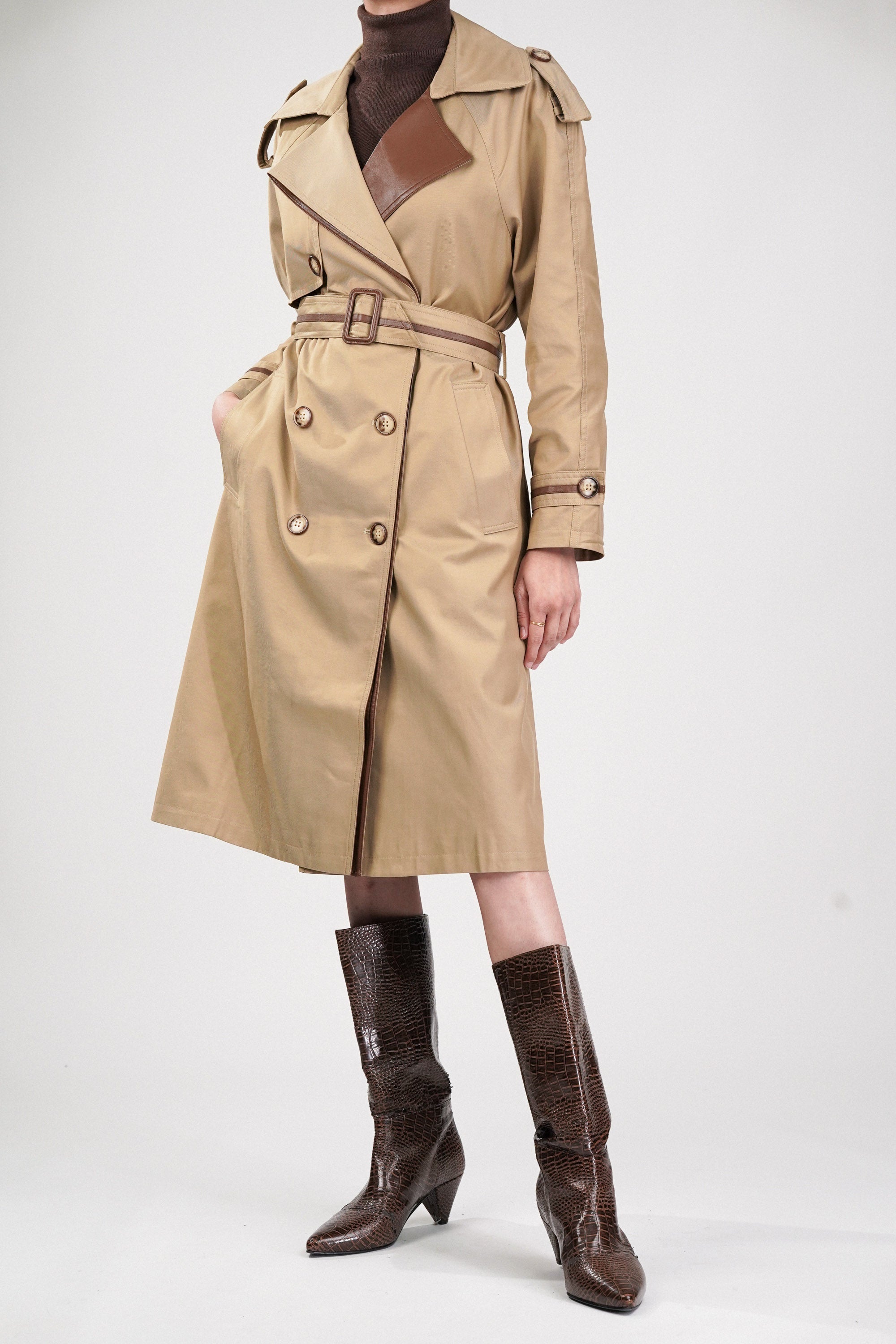 ジャケット・アウター nestrobe SUPIMA COTTON TRENCH COAT BEIGE スーピマコットンステンカラーコート｜nest Robe / CONFECT ONLINE SHOP