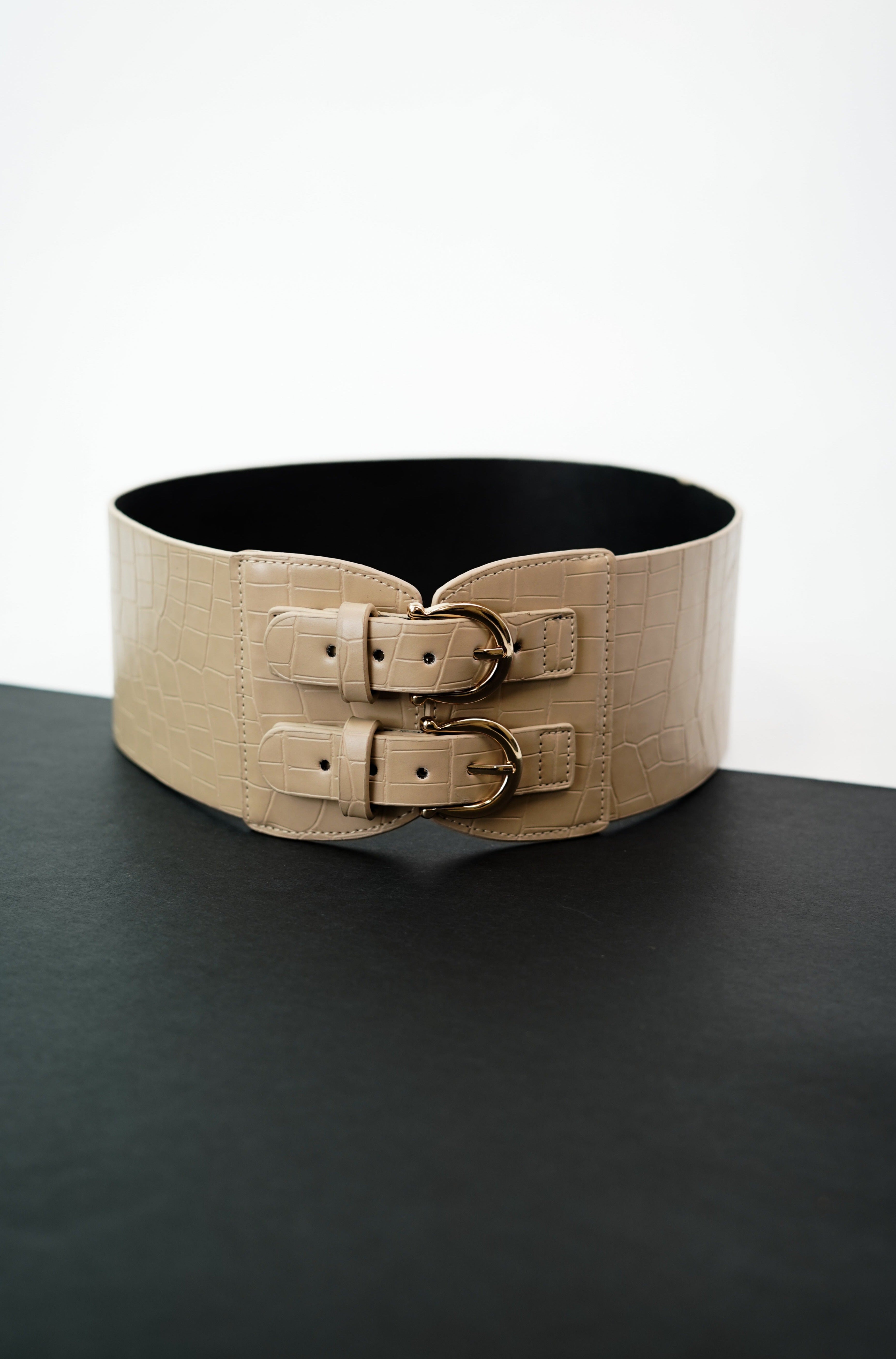 double buckle corset belt