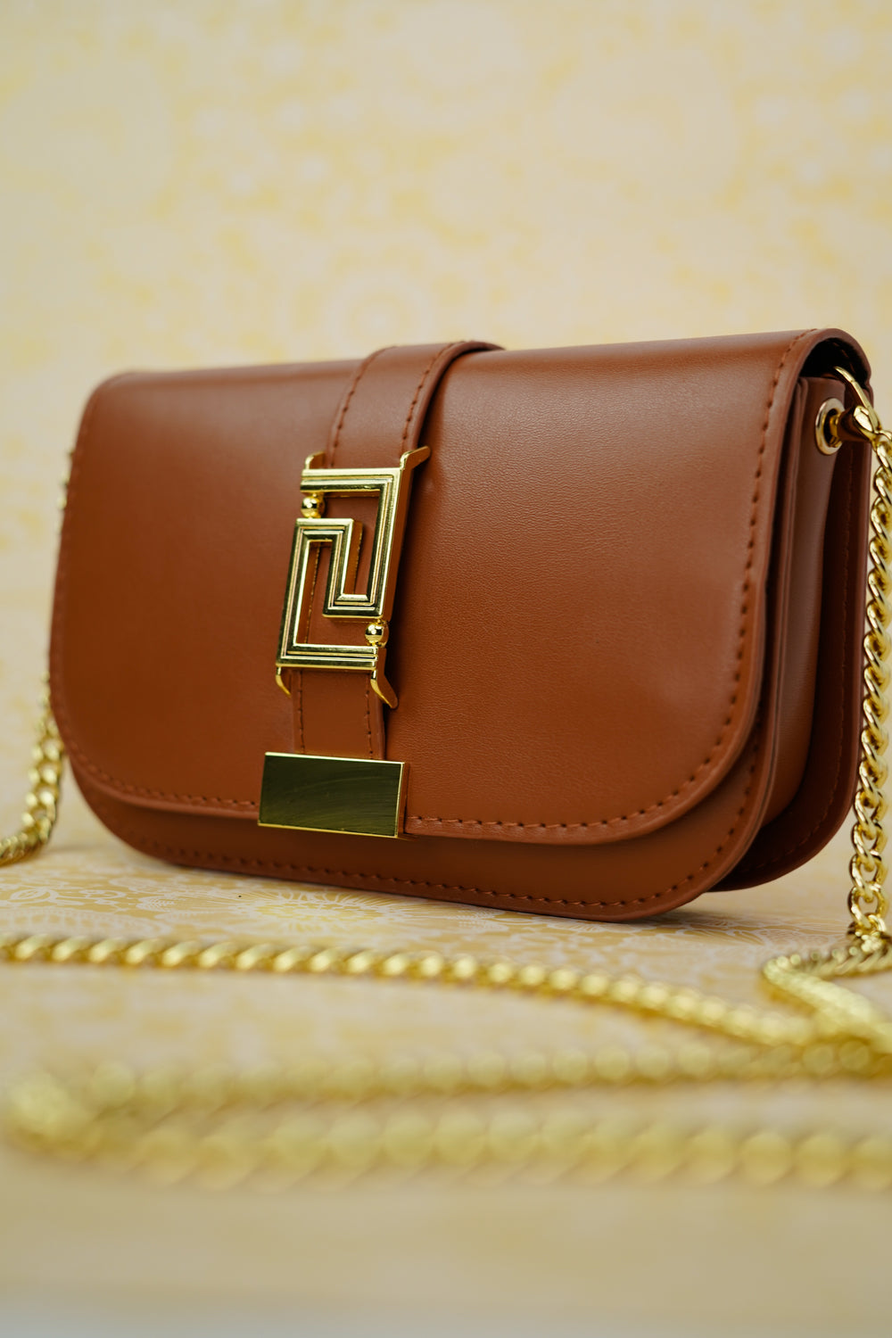 Fashionably Styled Belted Hip Bag Featuring Charming Rustic Rose Detail