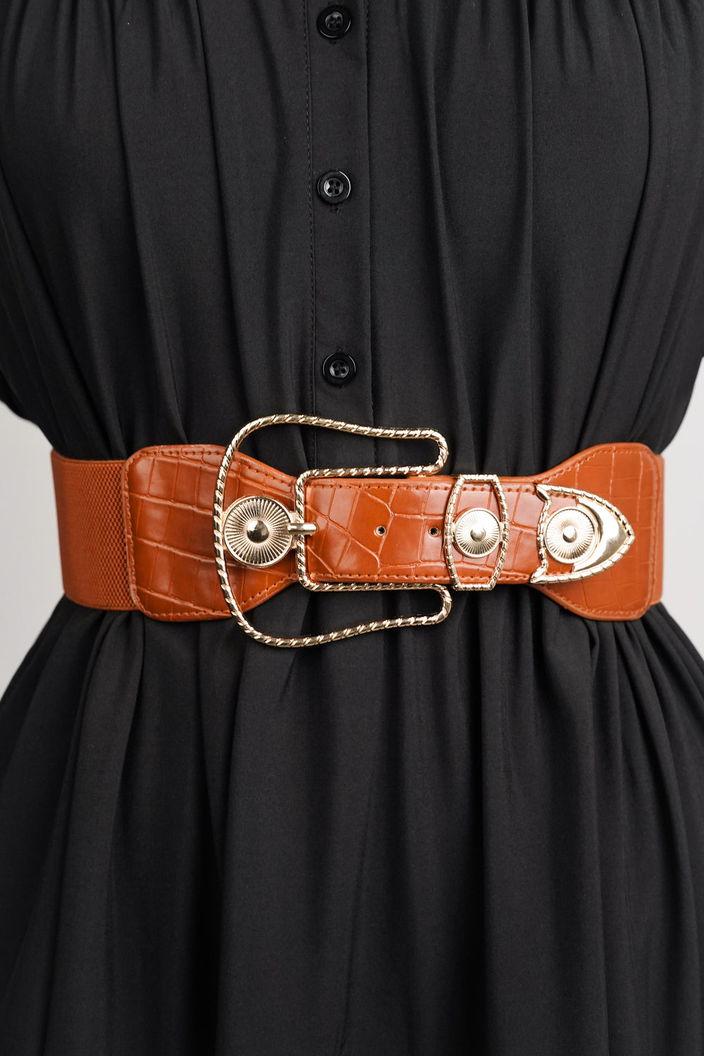 Stylish brown waist belt for women