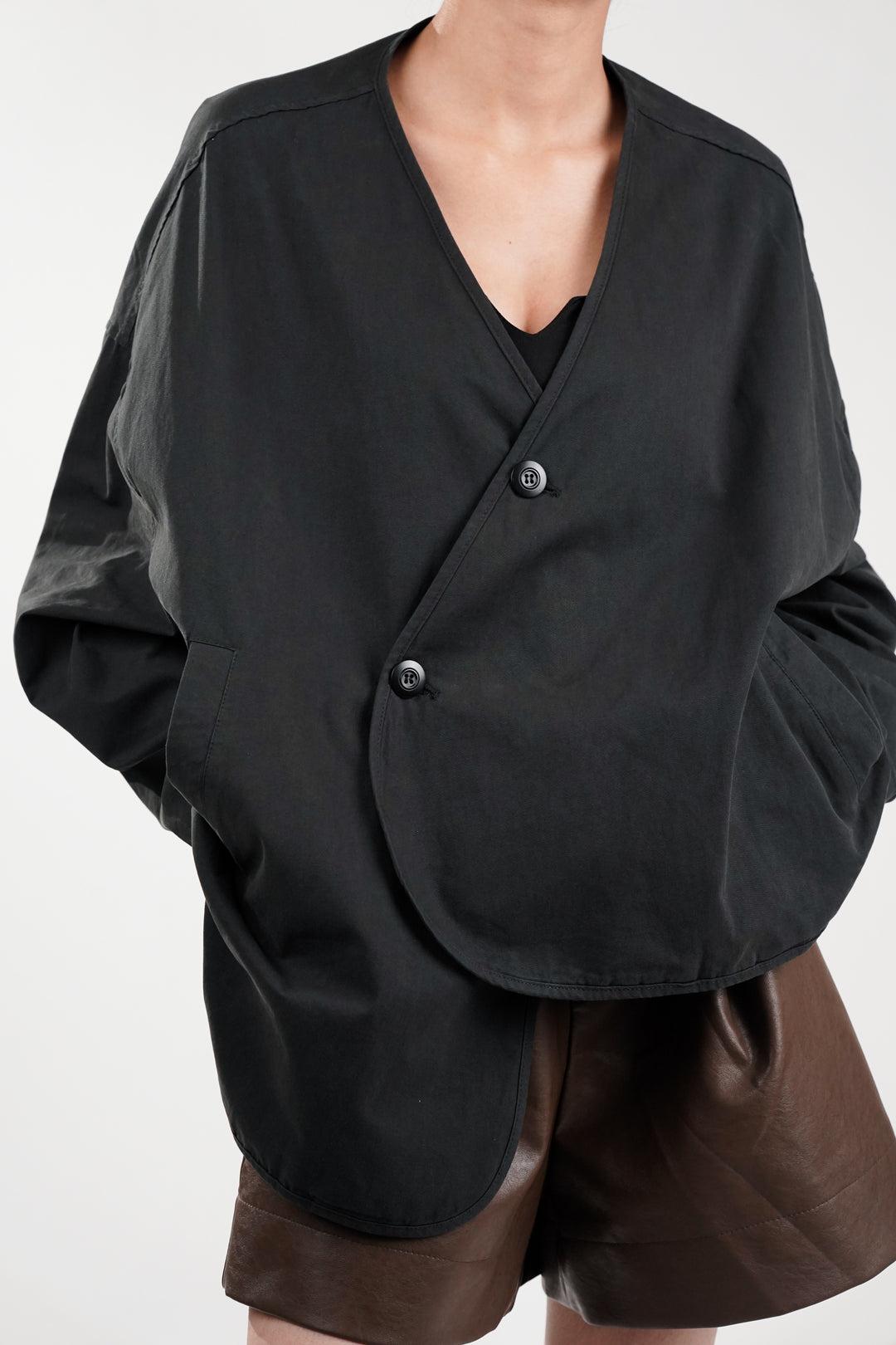 Black Phantom Wrap Jacket